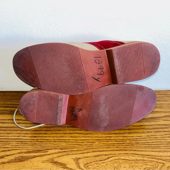 1901 Men’s Red leather Saddle Up classic dress shoe - Picture 3 of 6